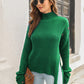Decorative Button Slit Sweater