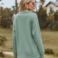 Collared Neck Cable-Knit Long Sleeve Blouse