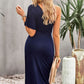 Ruched One-Shoulder Tulip Hem Midi Dress