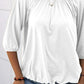 Full Size Gathered Detail Round Neck T-Shirt