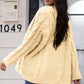 SocialBee Open Front Cable-Knit Cardigan