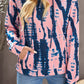 Women's Full Size Tie-Dye Drawstring Hoodie with Pocket