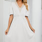 V-Neck Puff Sleeve Dress