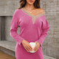 Women's Candida V-Neck Long Sleeve Mini Sweater Dress