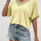 Lace Detail V-Neck T-Shirt