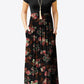 Full Size Printed Round Neck Short Sleeve Dress with Pockets