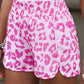 Leopard Elastic Waist Shorts