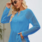 Lace-Up Slit Knit Top