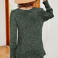 Decorative Button Square Neck T-Shirt