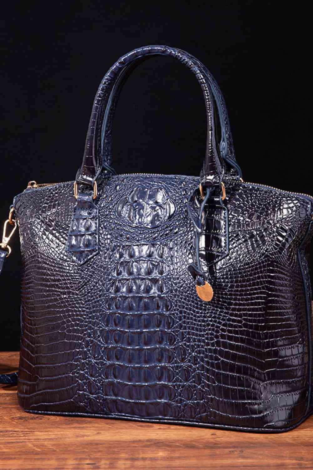 Ava Mea PU Croc Leather Handbag