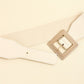 Ivory or Chestnut PU Leather Belt