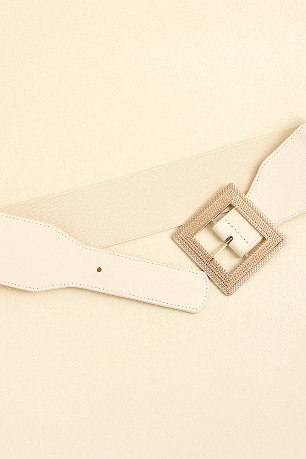 Ivory or Chestnut PU Leather Belt