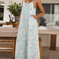Printed Wide Leg Jumpsuit with Pockets
