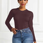 Women's Ava Round Neck Long Sleeve Bodysuit
