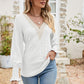 Pretty Purples Eyelet V-Neck Smocked Flounce Sleeve Blouse