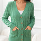 SavannahTree Button Down Cable-Knit Cardigan