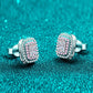1 Carat Moissanite and Zircon Contrast Geometric Stud Earrings 💜