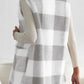 Shawnie Sherpa Plaid Open Front Vest Coat
