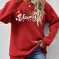 CHRISTMAS THEMED Letter Graphic Long Sleeve Sweatshirt