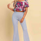 PantsPlace Light Gray Pull On Flared Pants