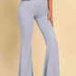 PantsPlace Light Gray Pull On Flared Pants