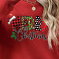 MERRY CHRISTMAS Round Neck Dropped Shoulder Sweatshirt