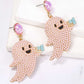 Ghost Shape Synthetic Pearl Dangle Earrings