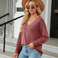 Full Size V-Neck Long Sleeve T-Shirt