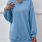 Round Neck Drop Shoulder Long Sleeve Sweatshirt