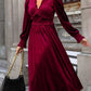 Smocked Lantern Sleeve Midi Dress