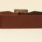 Ivory or Chestnut PU Leather Belt