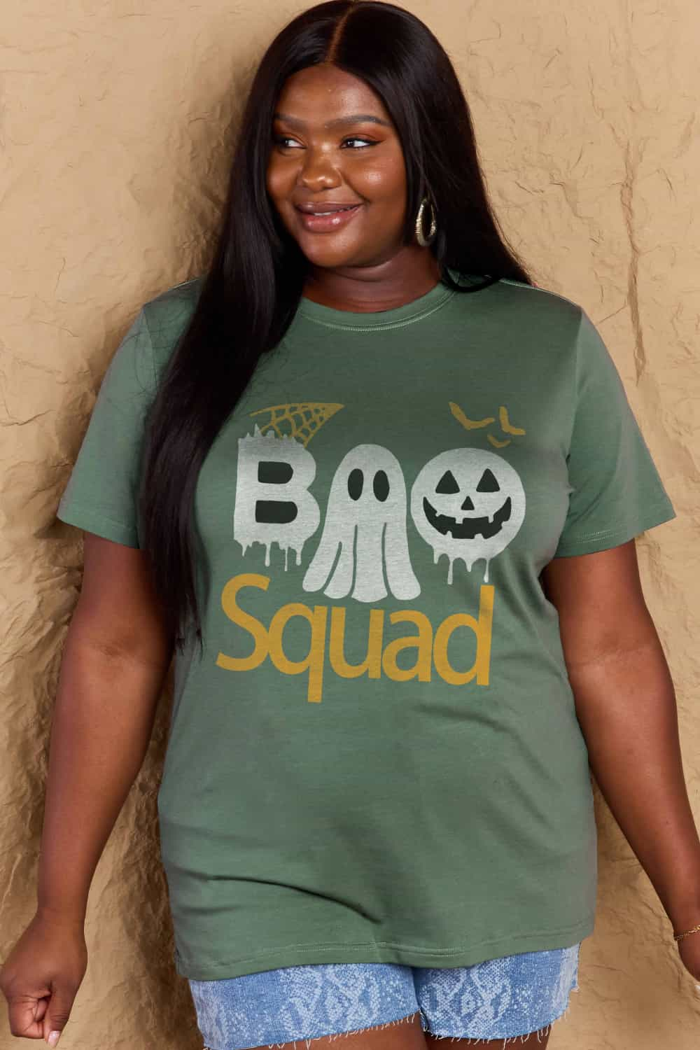 Simply Love Halloween Full Size BOO SQUAD Graphic Cotton T-Shirt