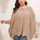 Plus Size Round Neck Batwing Sleeve Sweater