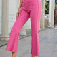 Raw Hem High Waist Bootcut Jeans