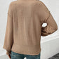 Exposed Seam Round Neck Sweater