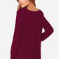 Full Size Round Neck Back Pleated Blouse