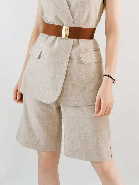 Women's Alloy Buckle Elastic Belt