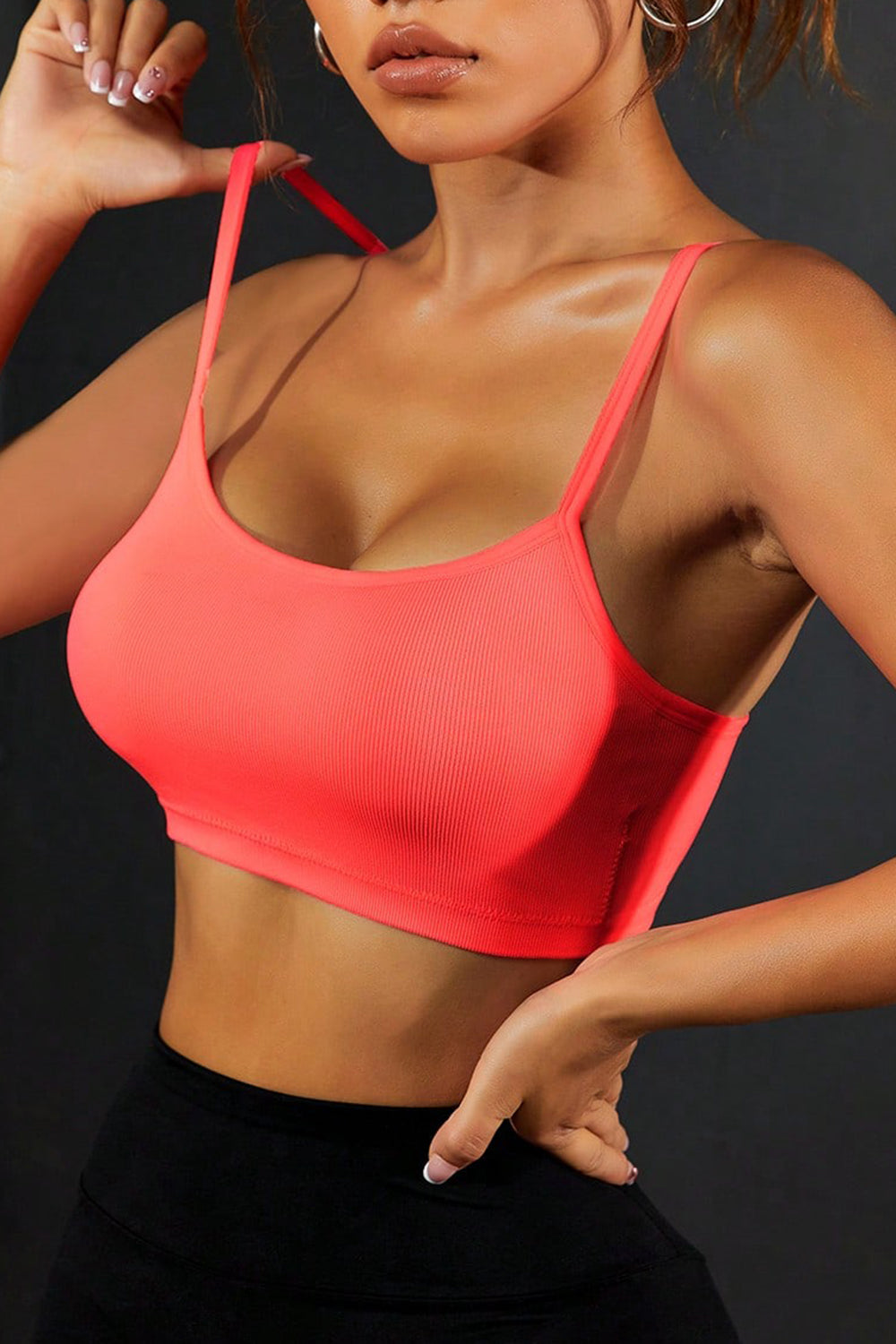 Coral Backless Sports Cami