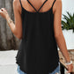 Eyelet V-Neck Double Strap Cami