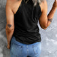 Women's Full Size Curved Hem Grecian Tank Top