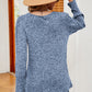 Decorative Button Square Neck T-Shirt