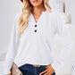 Notched Long Sleeve T-Shirt