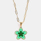 Flower Pendant Stainless Steel Necklace