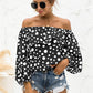 Adelisa & Yehn Polka Dot Off-Shoulder Layered Blouse