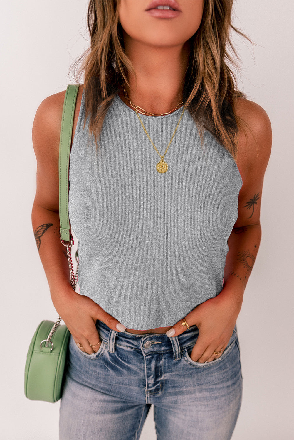 Full Size Round Neck Tank Top