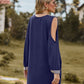 Full Size V-Neck Cutout Sleeve Mini Dress