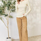 Culture Code Full Size Ribbed Round Neck Long Sleeve Top
