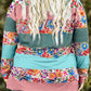 Plus Size Striped Slit Long Sleeve T-Shirt