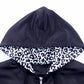 Full Size Leopard Color Block Zip-Up Hooded Jacket