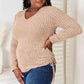 Double Take Drawstring Ribbed Long Sleeve T-Shirt
